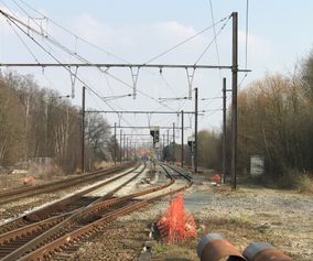 NMBS catenary : Haacht station