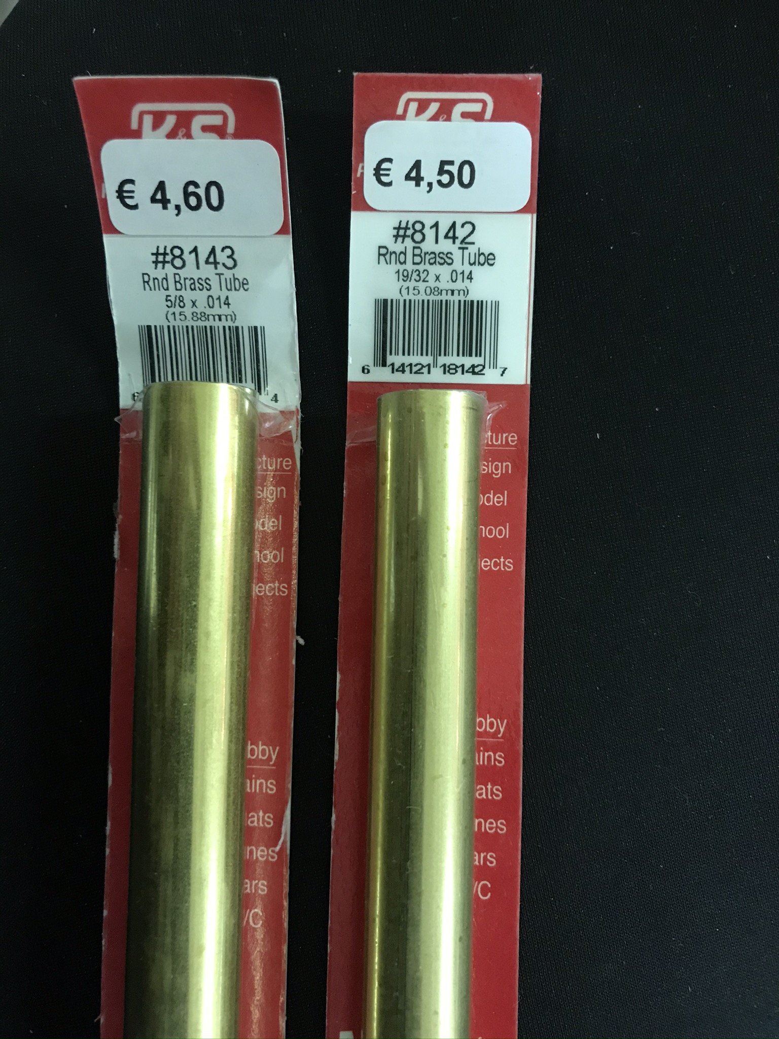 K&S Brass tubes